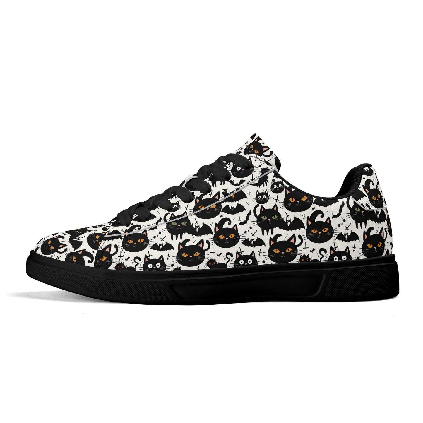 Crazy Cat Lady Adult Lightweight Brand Low Top Leather Shoes - DeRose Seasonal