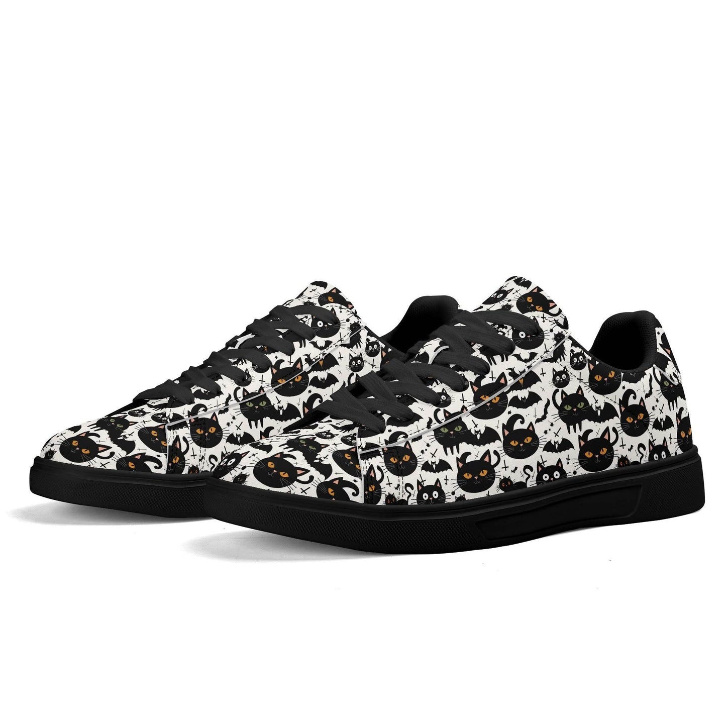 Crazy Cat Lady Adult Lightweight Brand Low Top Leather Shoes - DeRose Seasonal