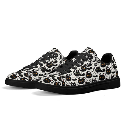 Crazy Cat Lady Adult Lightweight Brand Low Top Leather Shoes - DeRose Seasonal