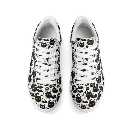 Crazy Cat Lady Adult Lightweight Brand Low Top Leather Shoes - DeRose Seasonal