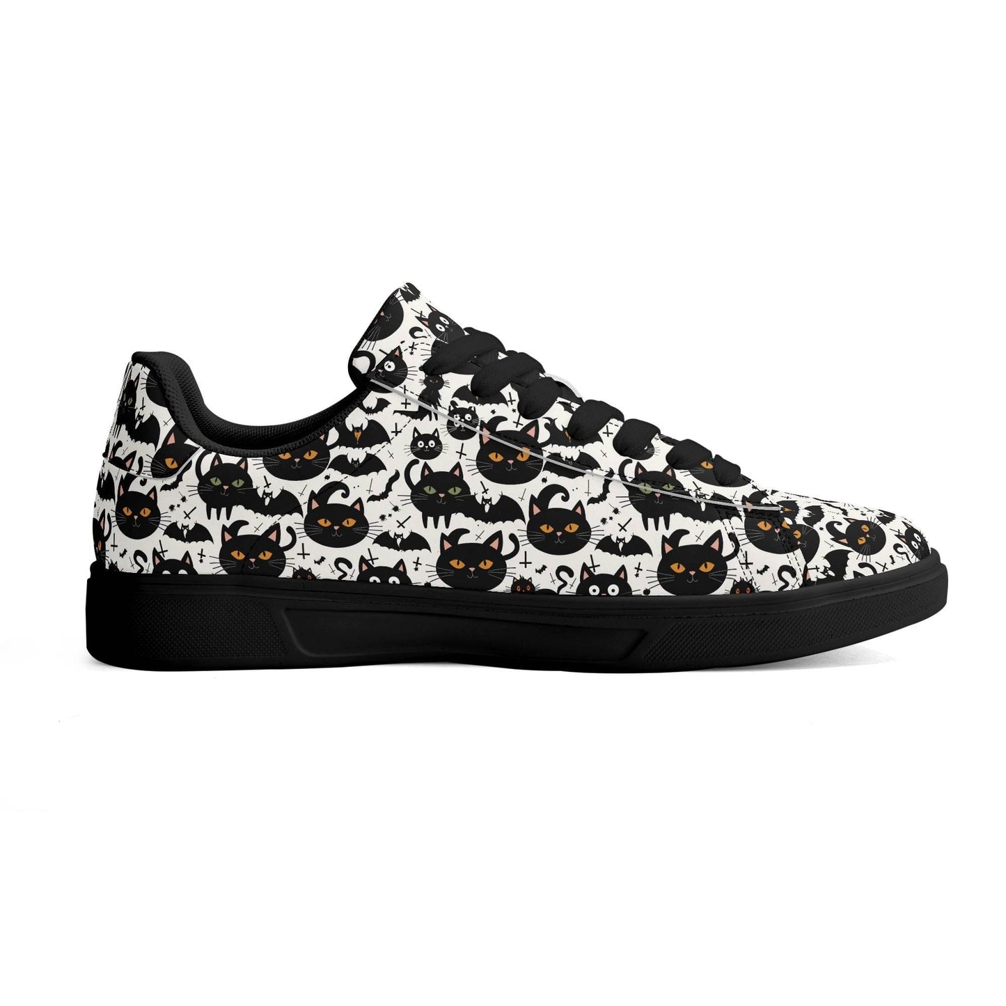 Crazy Cat Lady Adult Lightweight Brand Low Top Leather Shoes - DeRose Seasonal