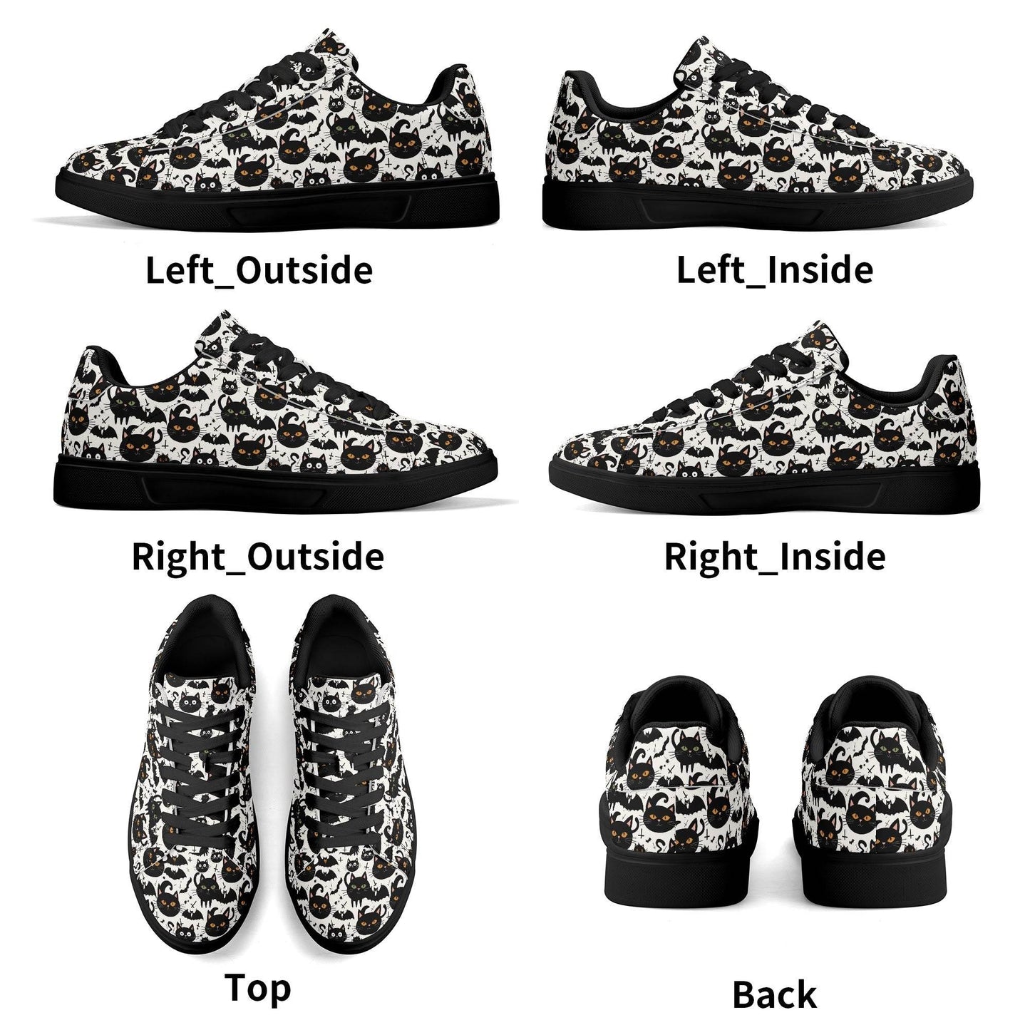 Crazy Cat Lady Adult Lightweight Brand Low Top Leather Shoes - DeRose Seasonal