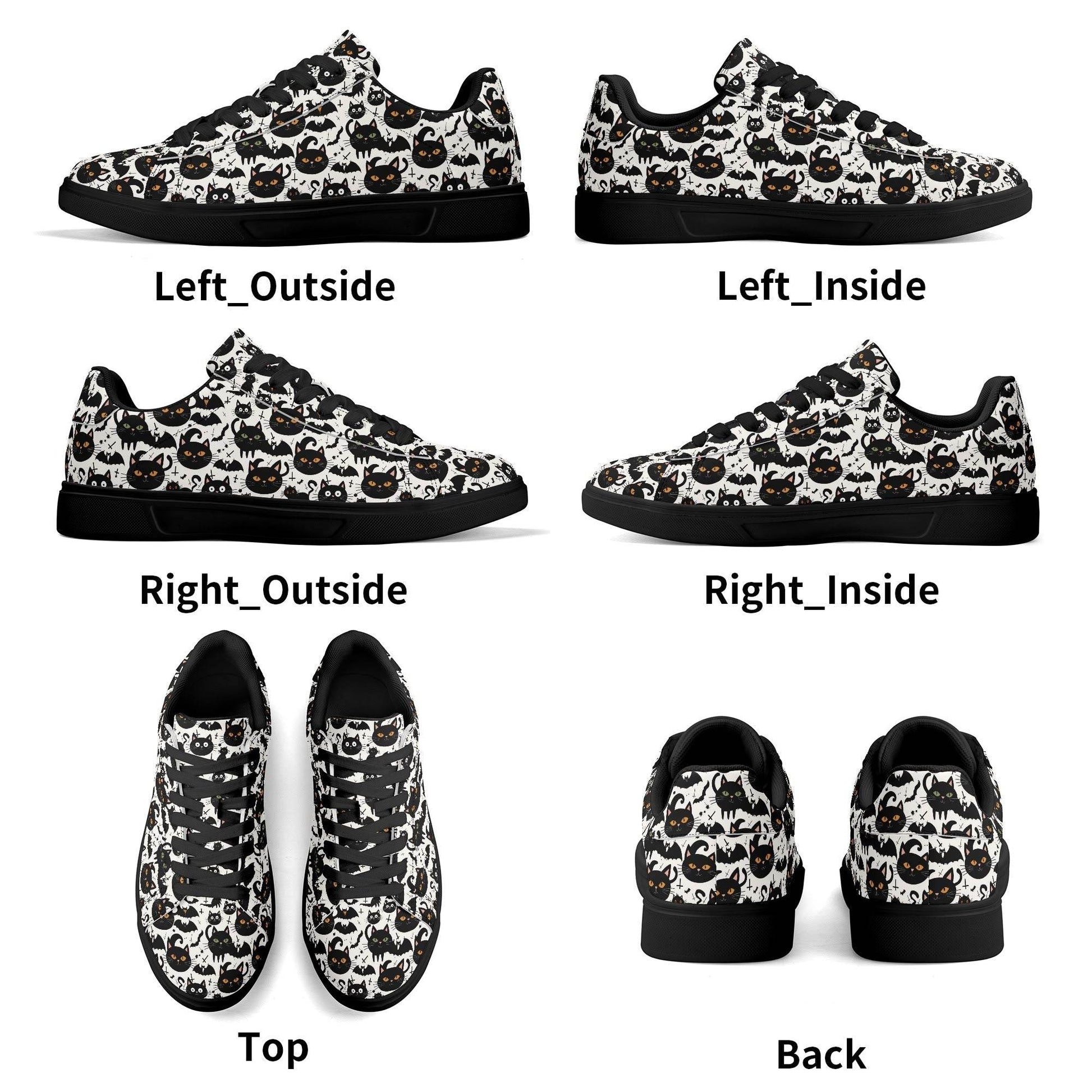 Crazy Cat Lady Adult Lightweight Brand Low Top Leather Shoes - DeRose Seasonal