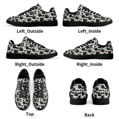 Crazy Cat Lady Adult Lightweight Brand Low Top Leather Shoes - DeRose Seasonal