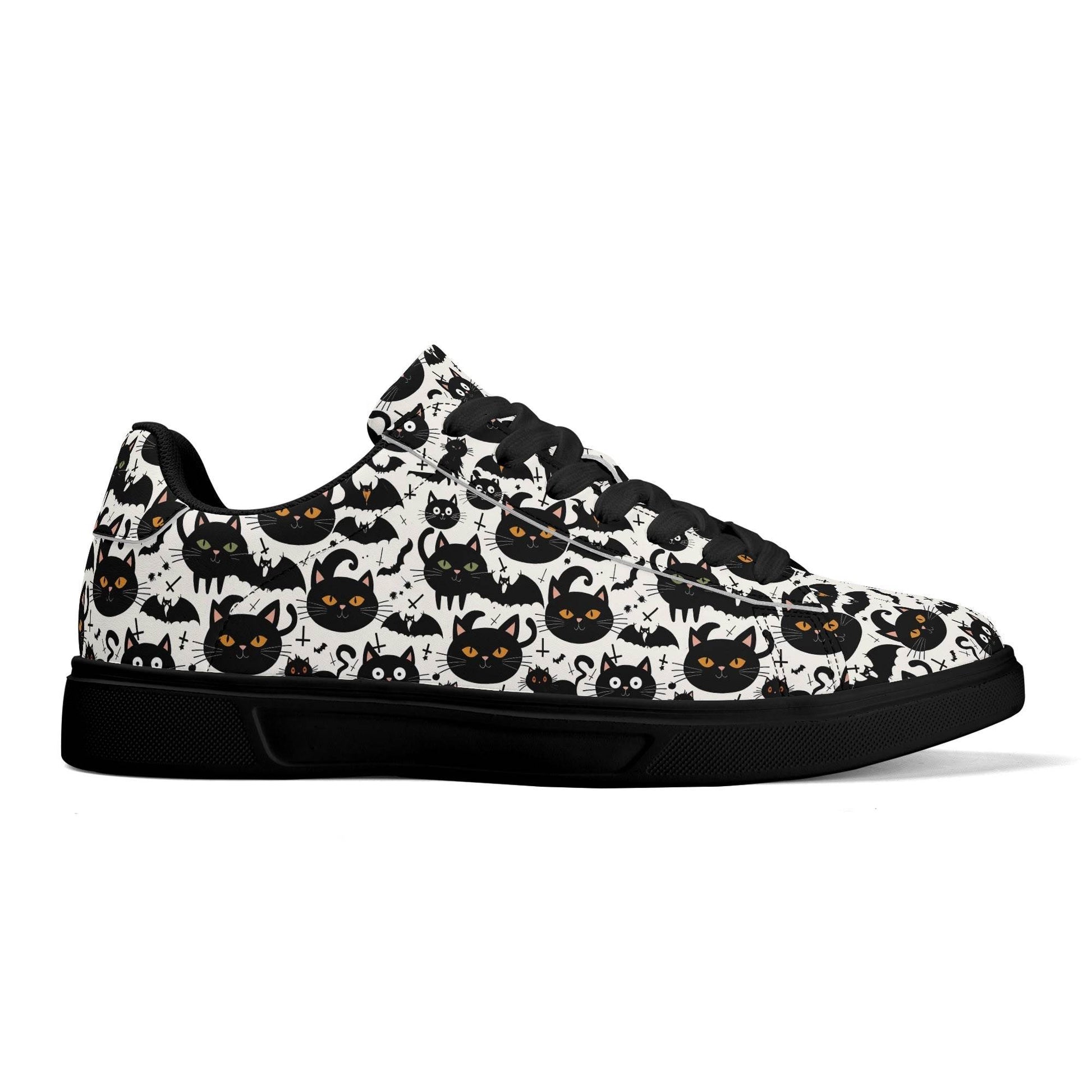 Crazy Cat Lady Adult Lightweight Brand Low Top Leather Shoes - DeRose Seasonal