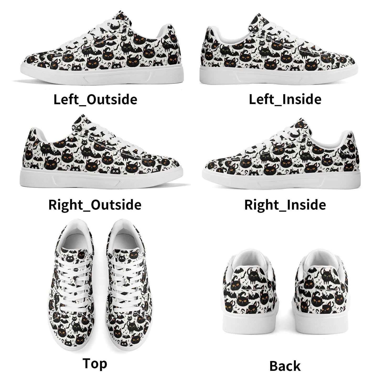 Crazy Cat Lady Adult Lightweight Brand Low Top Leather Shoes - DeRose Seasonal