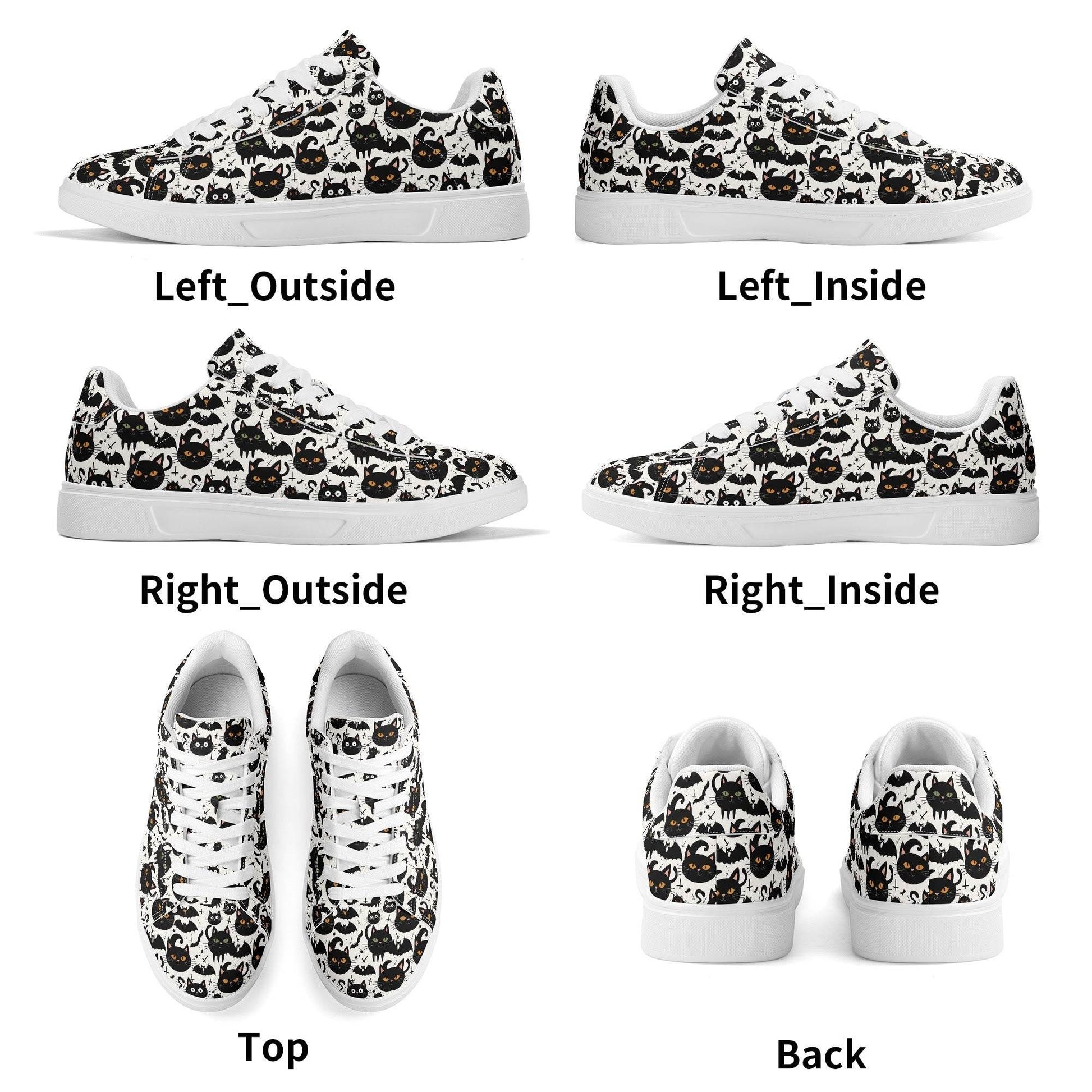 Crazy Cat Lady Adult Lightweight Brand Low Top Leather Shoes - DeRose Seasonal