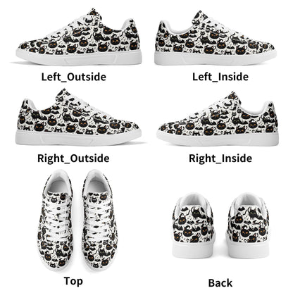 Crazy Cat Lady Adult Lightweight Brand Low Top Leather Shoes - DeRose Seasonal