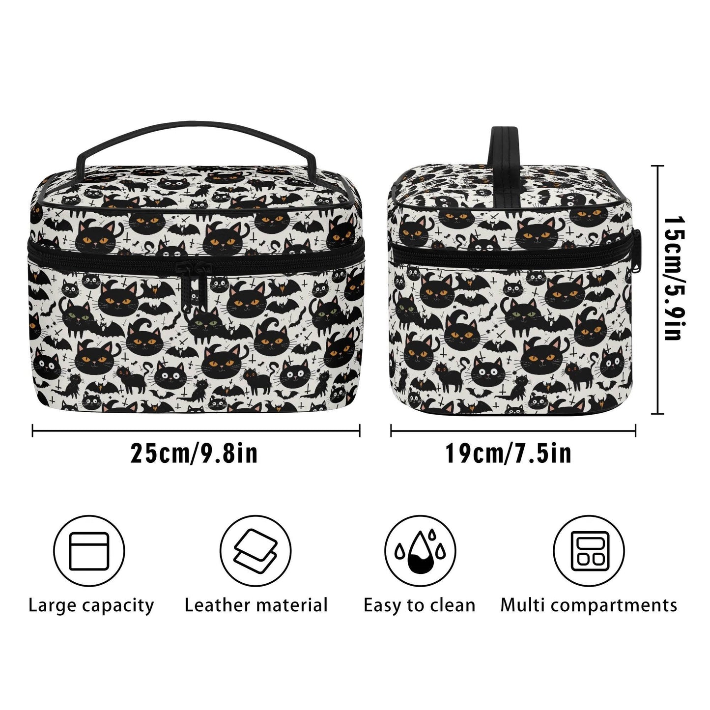 Crazy Cat Lady Leather Cosmetic Bag - DeRose Seasonal