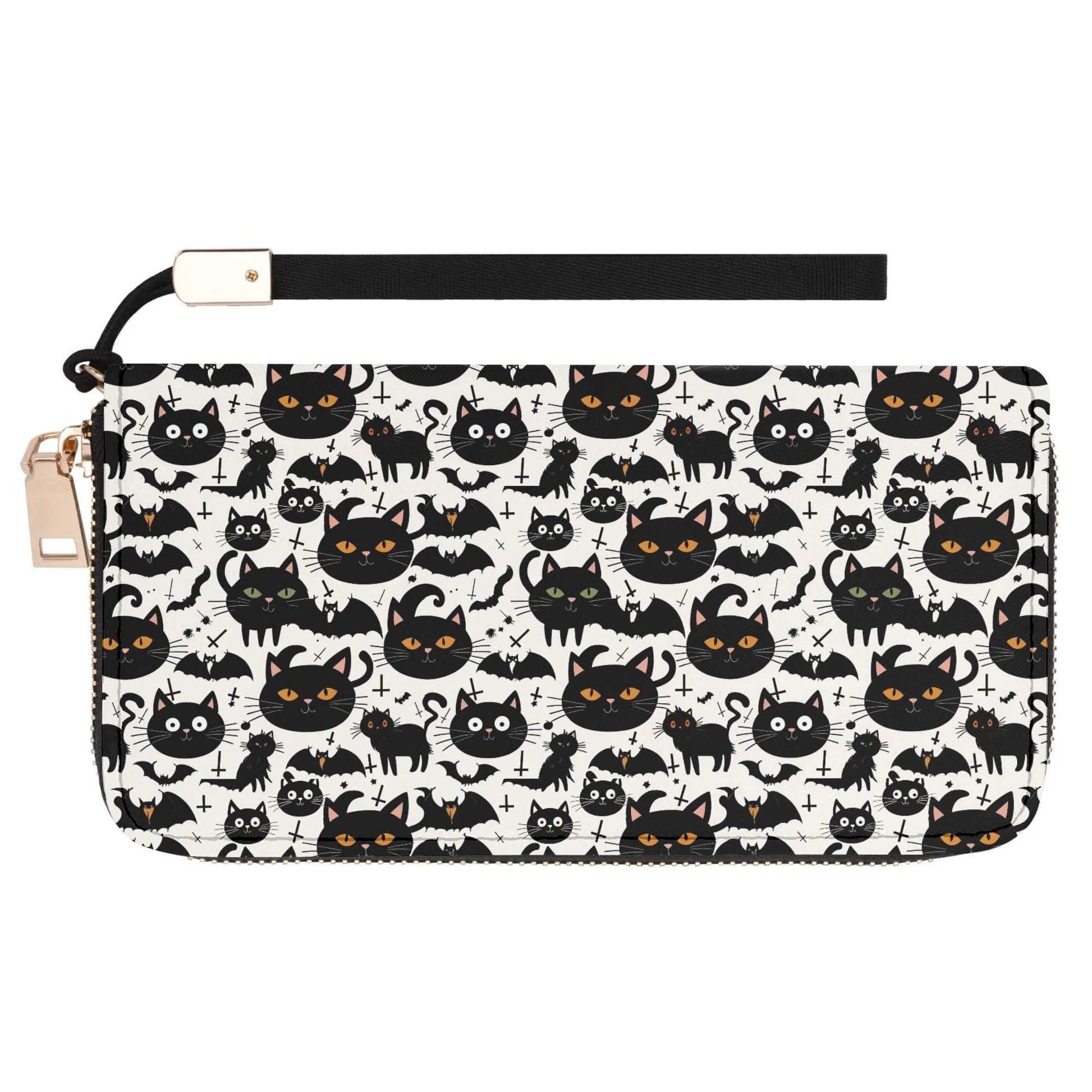 Crazy Cat Lady Leather Women's Zipper Wristlet Wallet - DeRose Seasonal