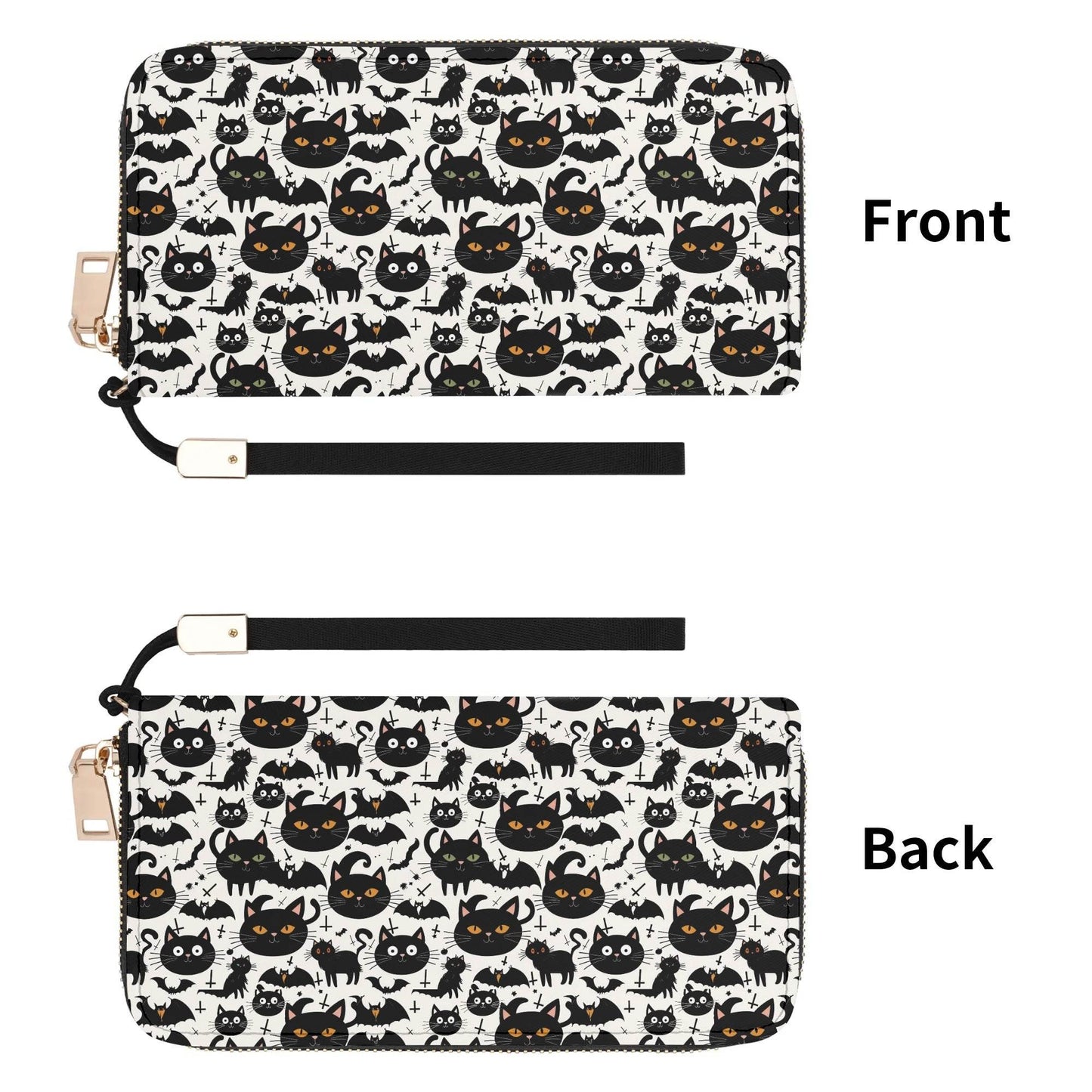 Crazy Cat Lady Leather Women's Zipper Wristlet Wallet - DeRose Seasonal