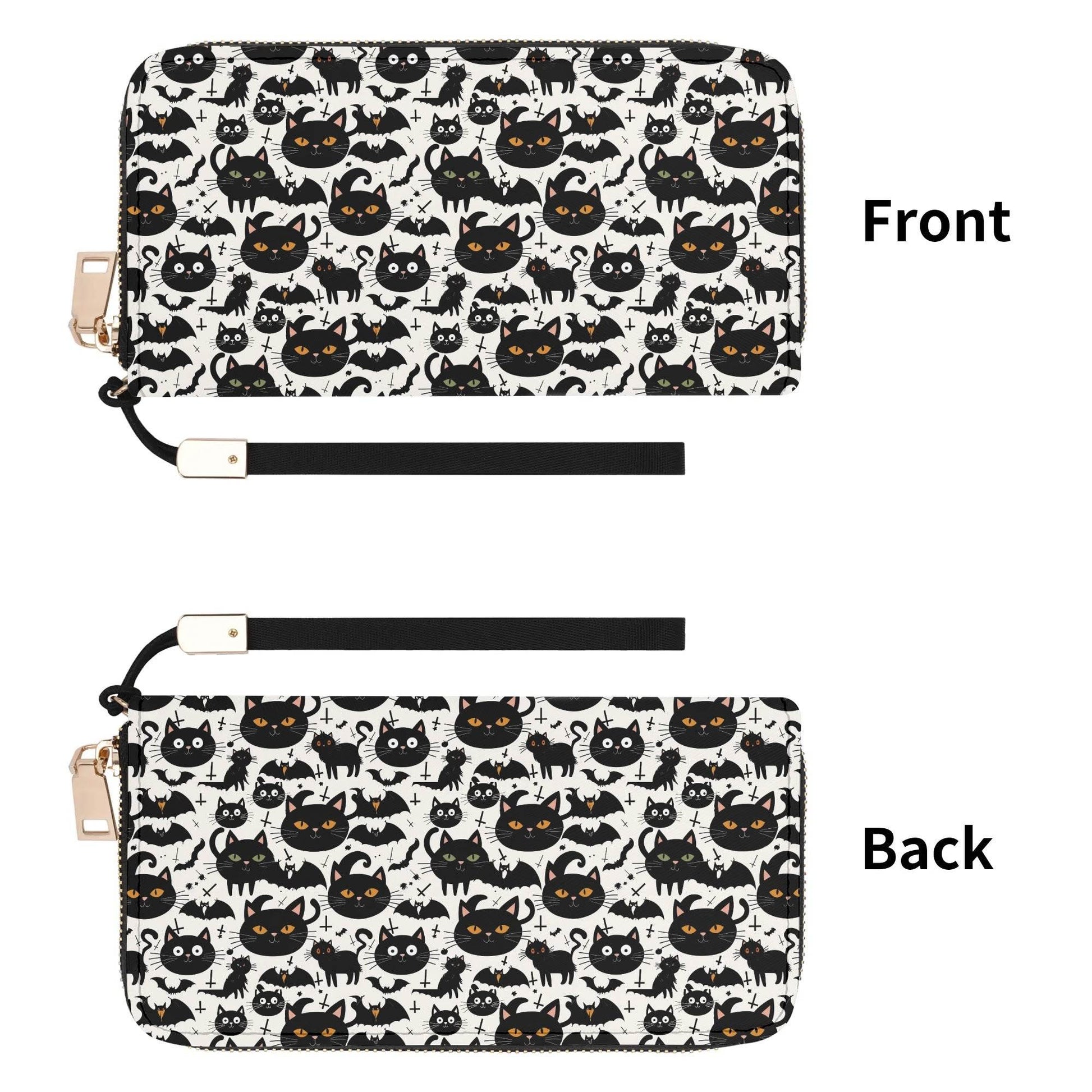 Crazy Cat Lady Leather Women's Zipper Wristlet Wallet - DeRose Seasonal