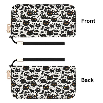 Crazy Cat Lady Leather Women's Zipper Wristlet Wallet - DeRose Seasonal