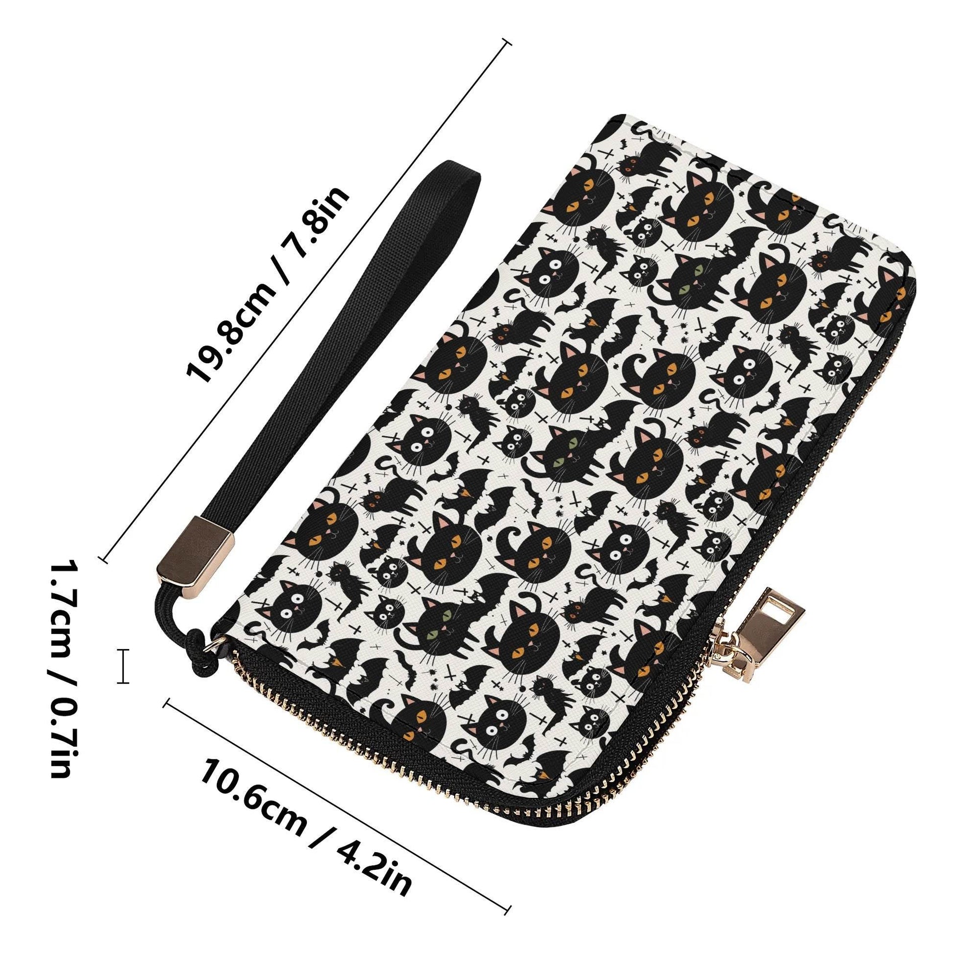 Crazy Cat Lady Leather Women's Zipper Wristlet Wallet - DeRose Seasonal