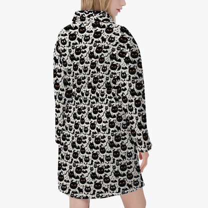 Crazy Cat Lady Women's Loose-fitting Bathrobe - DeRose Seasonal