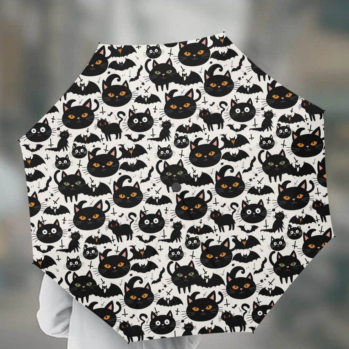 Crazy Cat lady Automatic UV Protection Umbrella - DeRose Seasonal