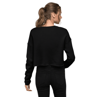 Women's Crop Top Skull and Rose Sweatshirt - Deathdrip Branding - DeRose Seasonal