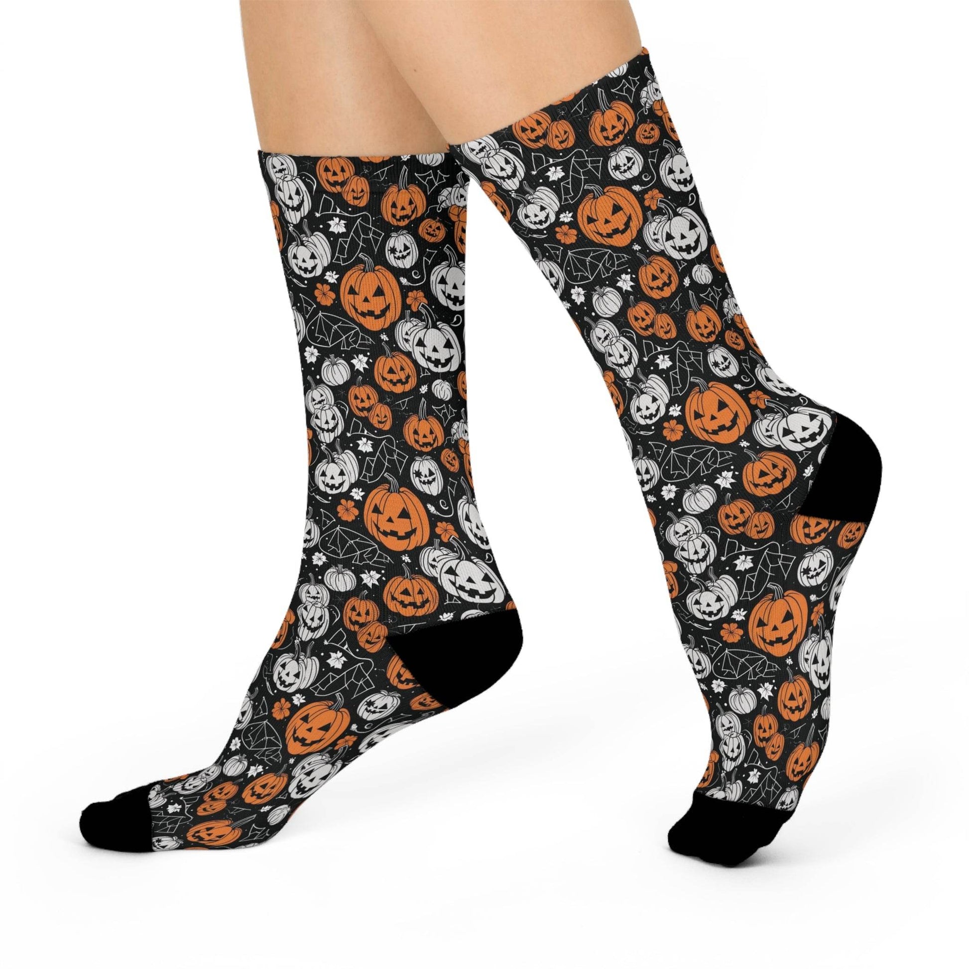 Cushioned Jack-o-Lantern Crew Socks - DeRose Seasonal