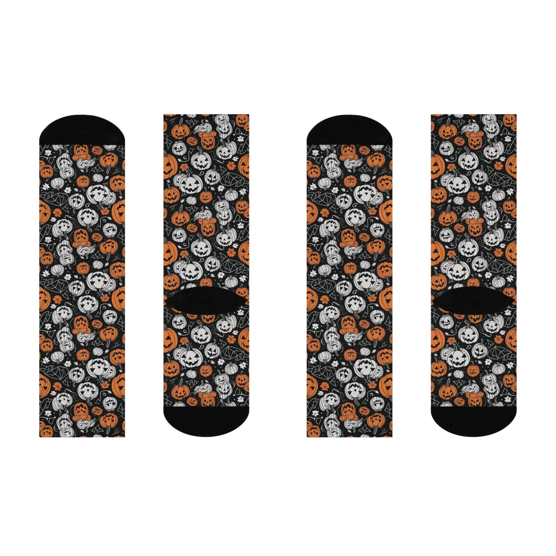 Cushioned Jack-o-Lantern Crew Socks - DeRose Seasonal