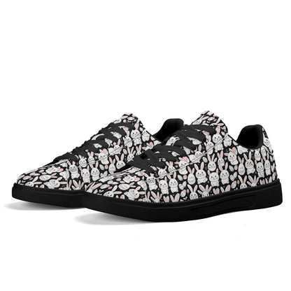 Cute Bunny Adult Lightweight Brand Low Top Leather Shoes - DeRose Seasonal