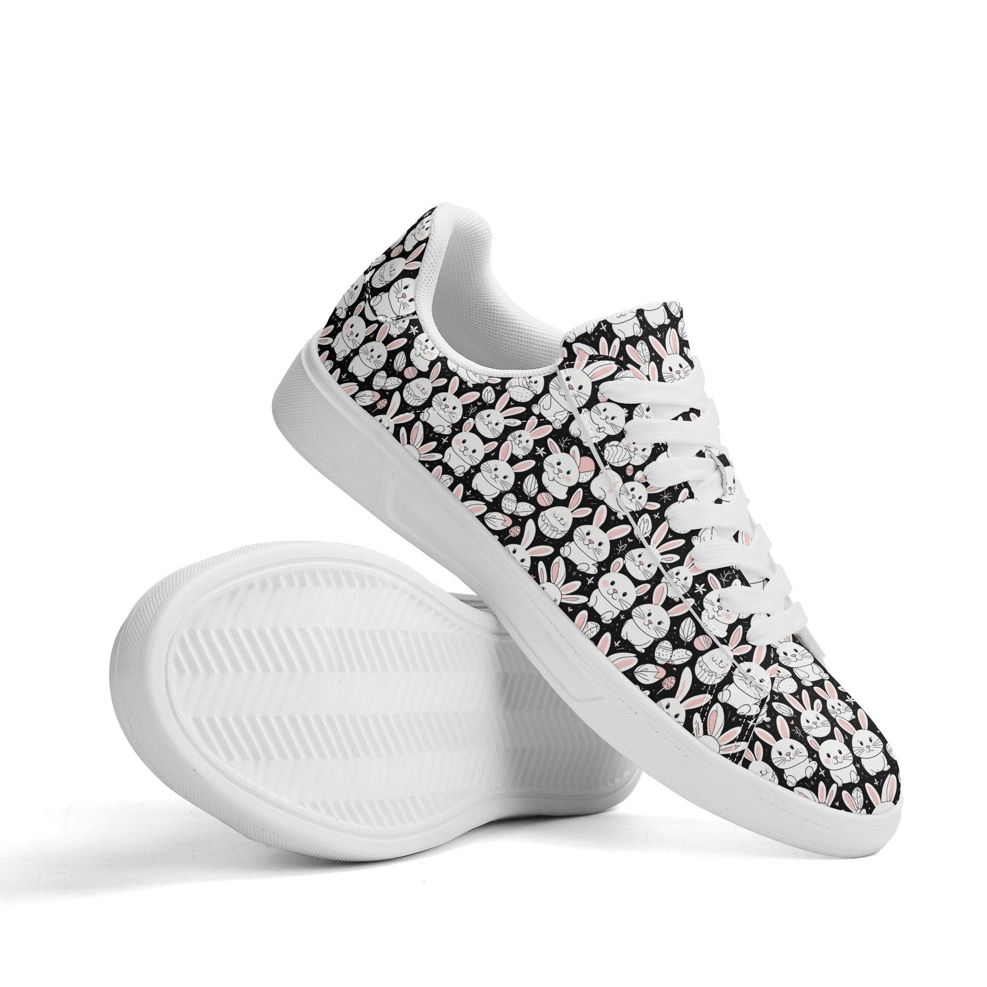 Cute Bunny Adult Lightweight Brand Low Top Leather Shoes - DeRose Seasonal