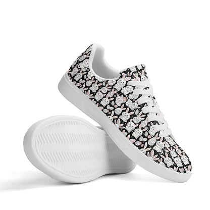 Cute Bunny Adult Lightweight Brand Low Top Leather Shoes - DeRose Seasonal