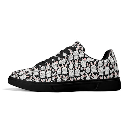 Cute Bunny Adult Lightweight Brand Low Top Leather Shoes - DeRose Seasonal