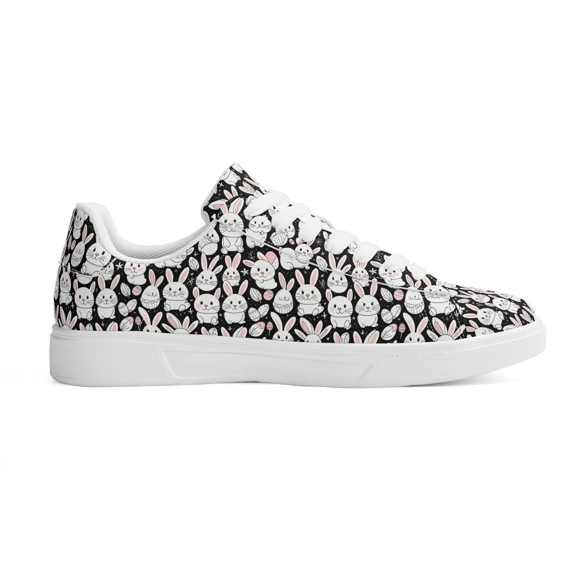 Cute Bunny Adult Lightweight Brand Low Top Leather Shoes - DeRose Seasonal