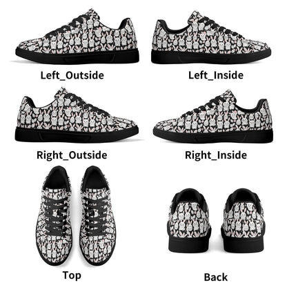 Cute Bunny Adult Lightweight Brand Low Top Leather Shoes - DeRose Seasonal