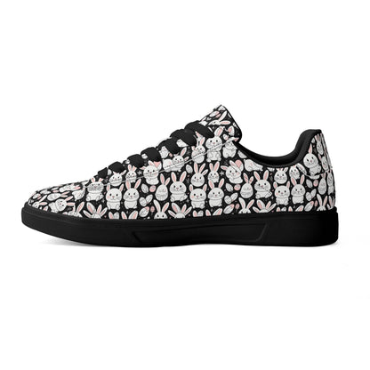 Cute Bunny Adult Lightweight Brand Low Top Leather Shoes - DeRose Seasonal