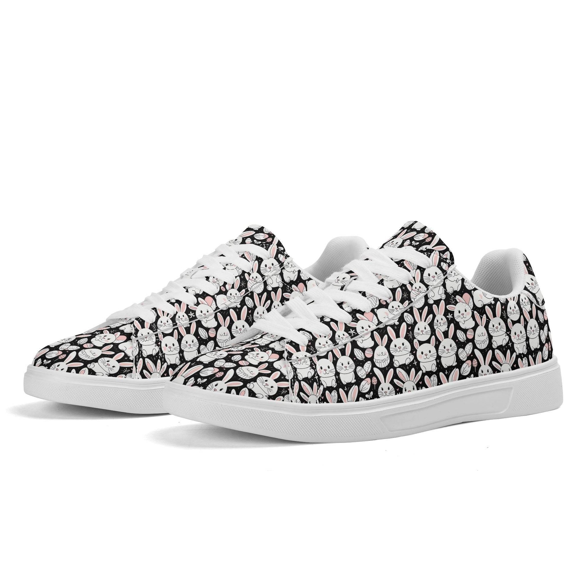 Cute Bunny Adult Lightweight Brand Low Top Leather Shoes - DeRose Seasonal