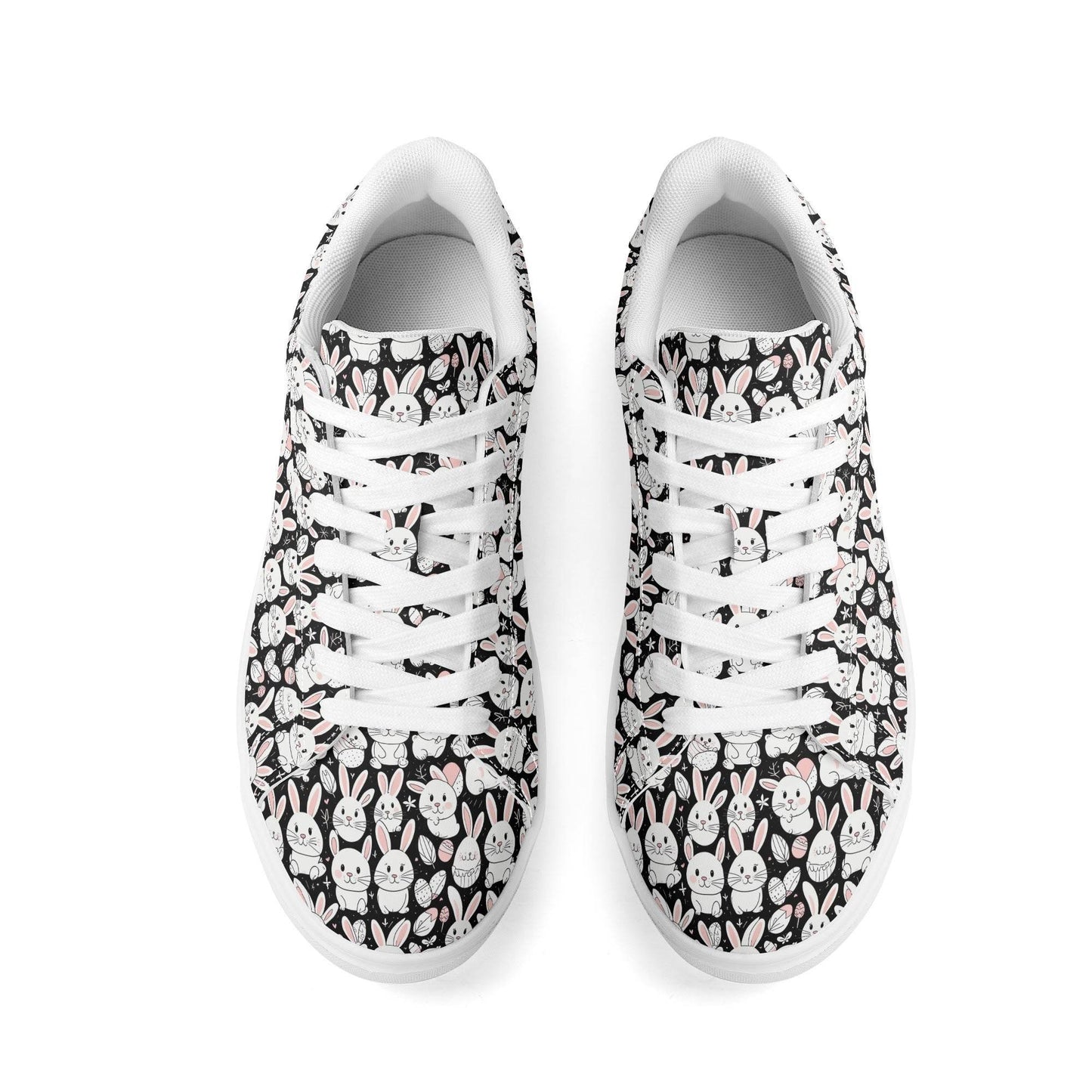 Cute Bunny Adult Lightweight Brand Low Top Leather Shoes - DeRose Seasonal
