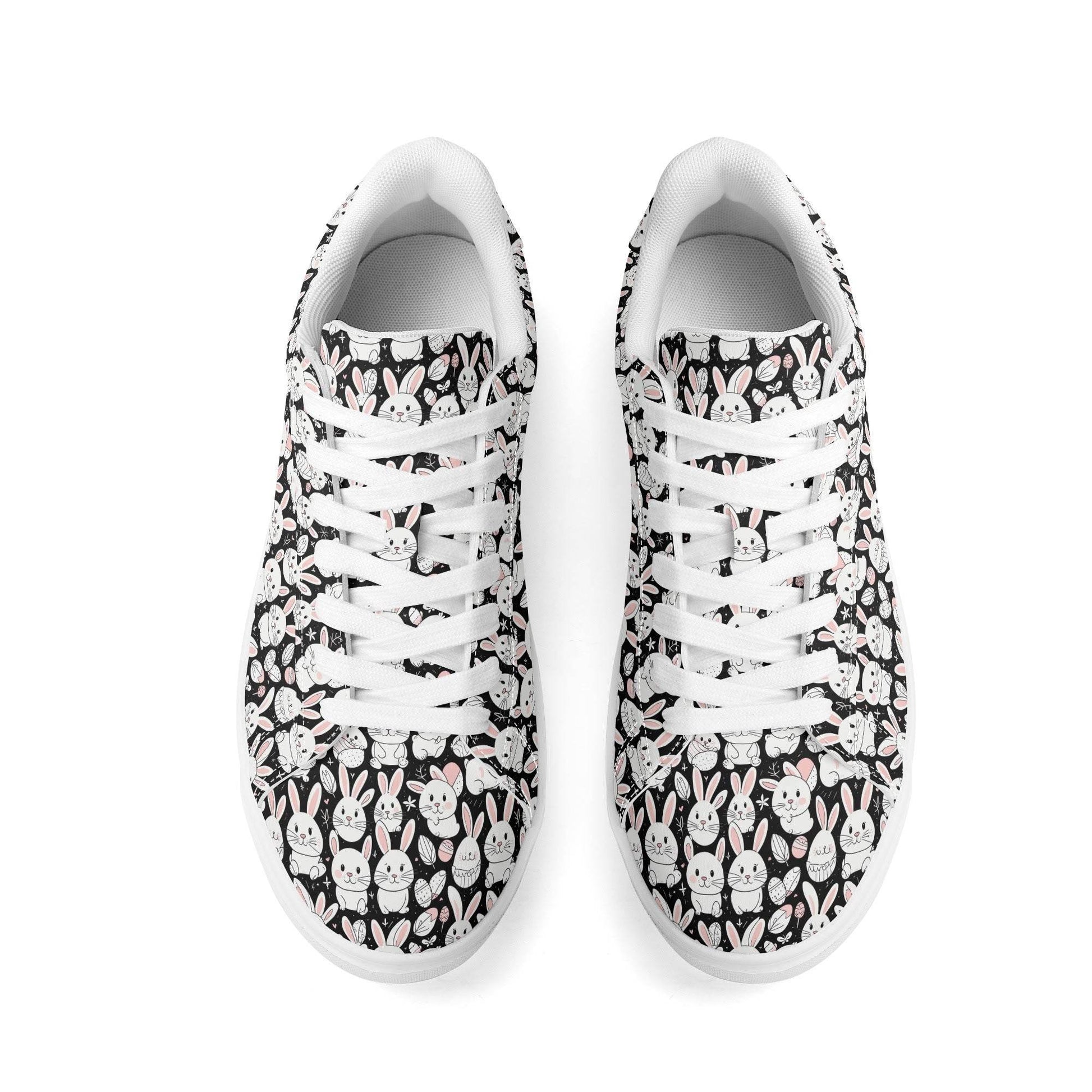 Cute Bunny Adult Lightweight Brand Low Top Leather Shoes - DeRose Seasonal