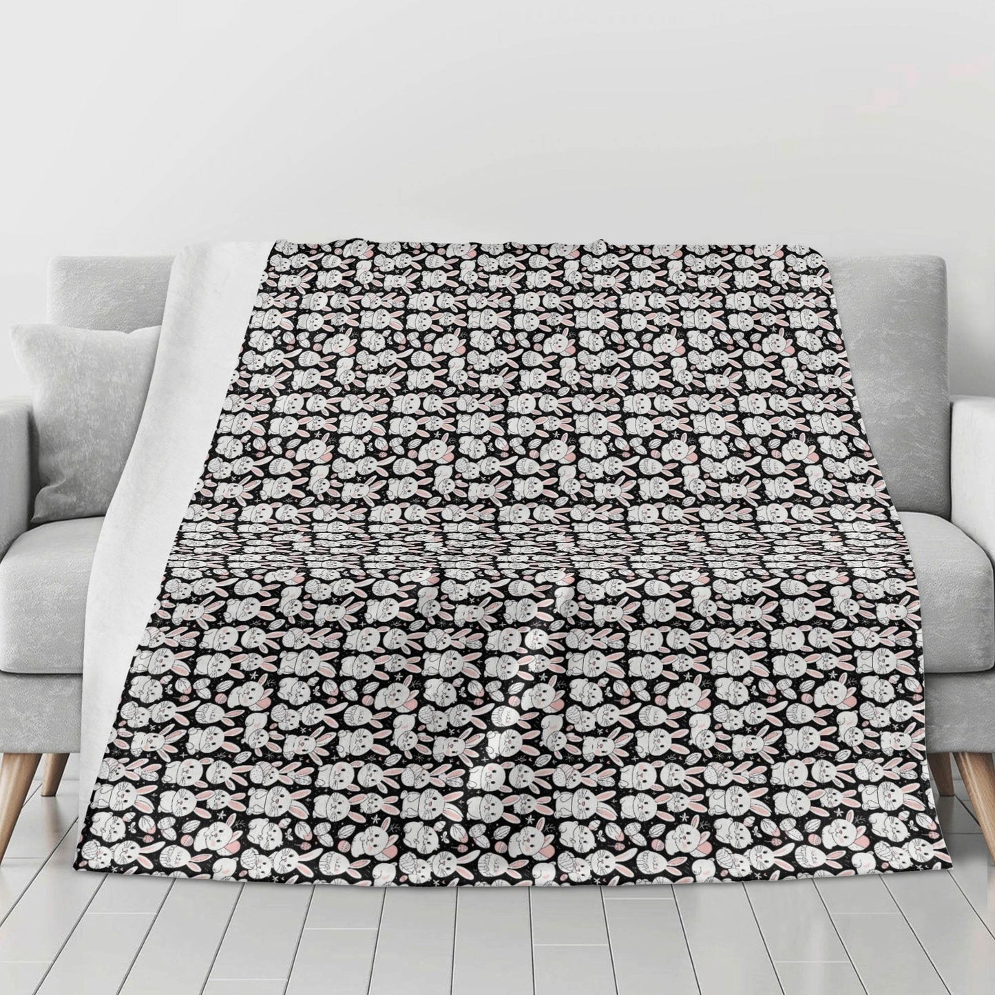 Cute Bunny Flannel Breathable Blanket 4 Sizes - DeRose Seasonal