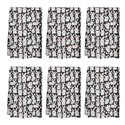 Cute Bunny Hand Towels (6 Pcs) - DeRose Seasonal