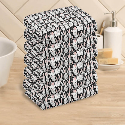 Cute Bunny Hand Towels (6 Pcs) - DeRose Seasonal