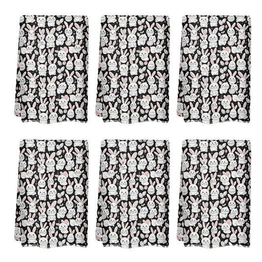 Cute Bunny Hand Towels (6 Pcs) - DeRose Seasonal