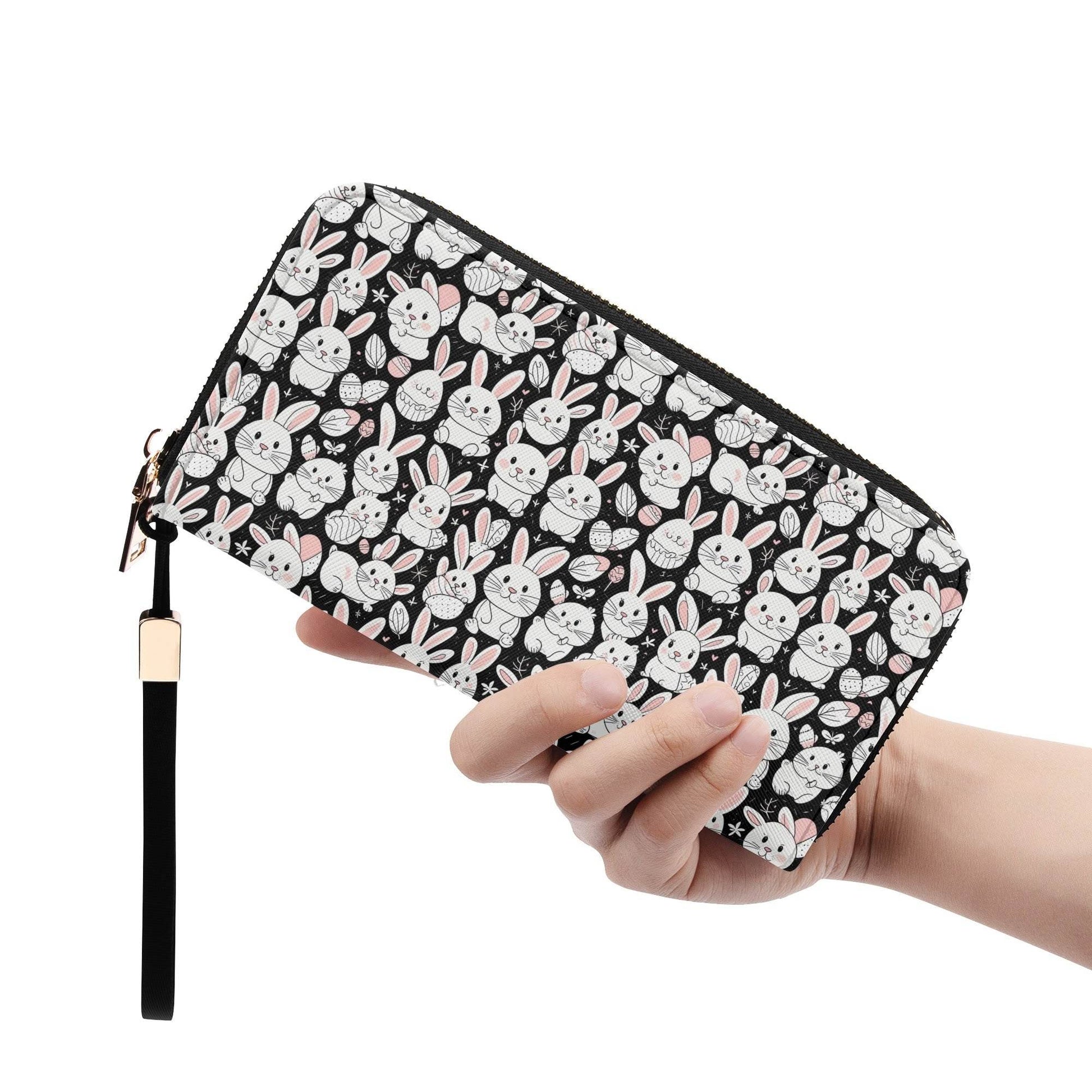 Cute Bunny Leather Women's Zipper Wristlet Wallet - DeRose Seasonal