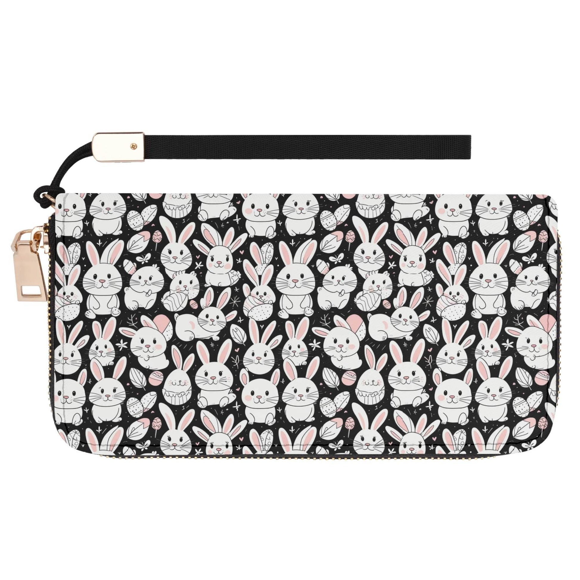 Cute Bunny Leather Women's Zipper Wristlet Wallet - DeRose Seasonal