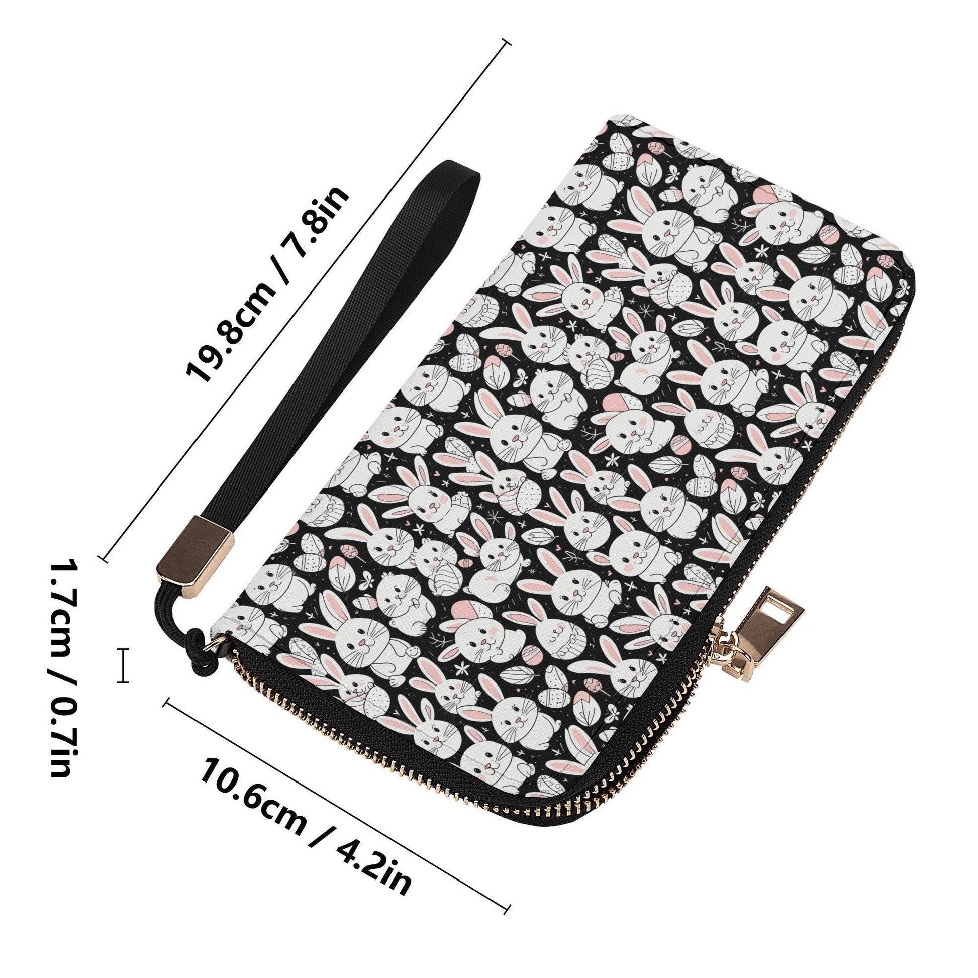 Cute Bunny Leather Women's Zipper Wristlet Wallet - DeRose Seasonal