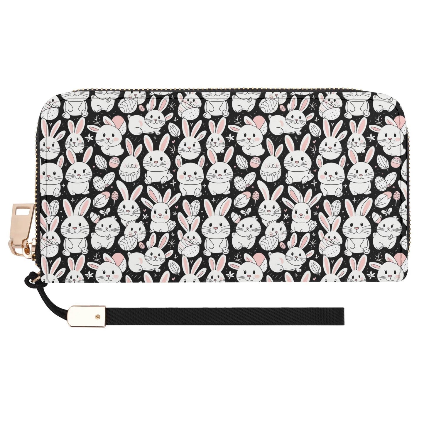 Cute Bunny Leather Women's Zipper Wristlet Wallet - DeRose Seasonal