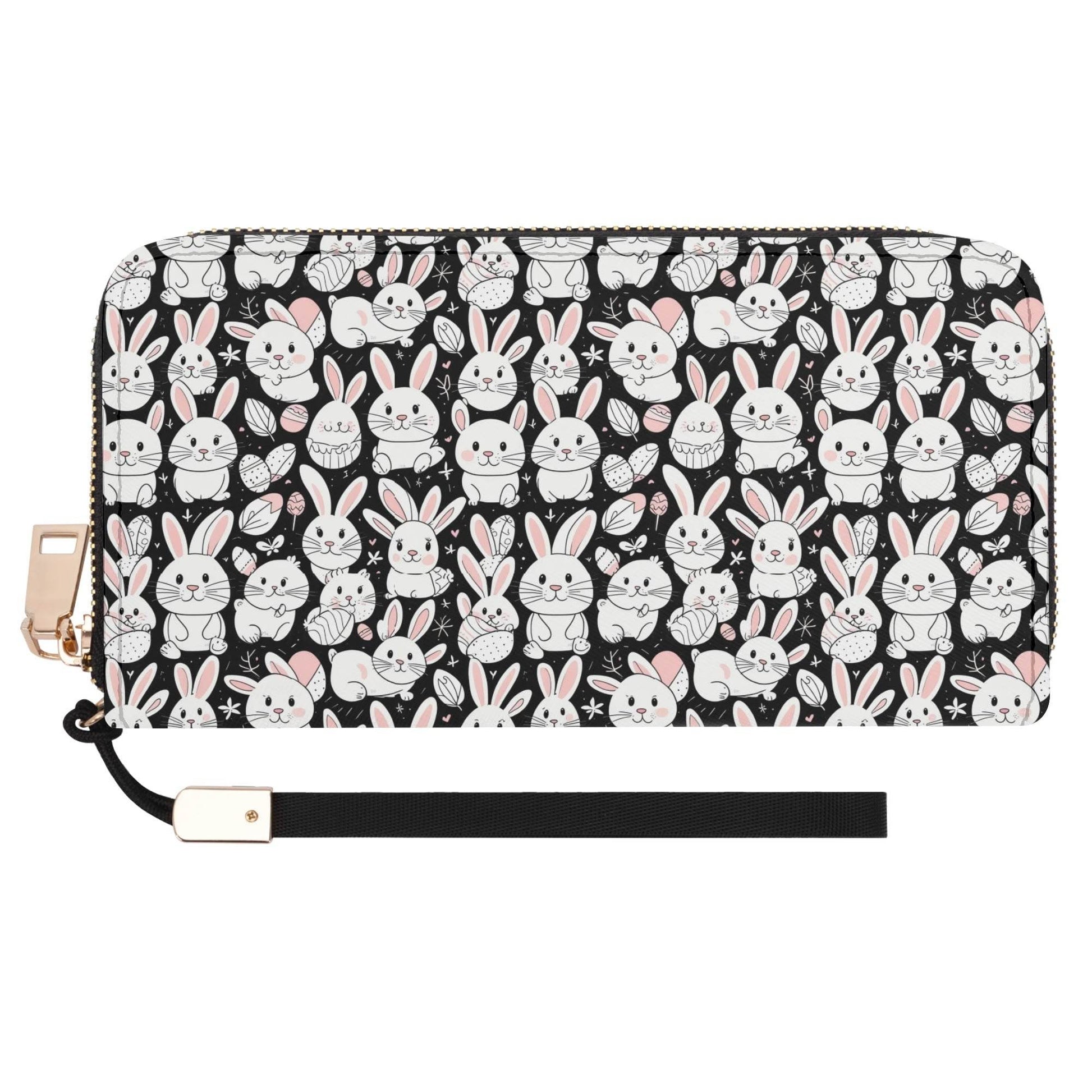 Cute Bunny Leather Women's Zipper Wristlet Wallet - DeRose Seasonal