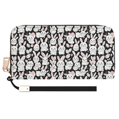 Cute Bunny Leather Women's Zipper Wristlet Wallet - DeRose Seasonal