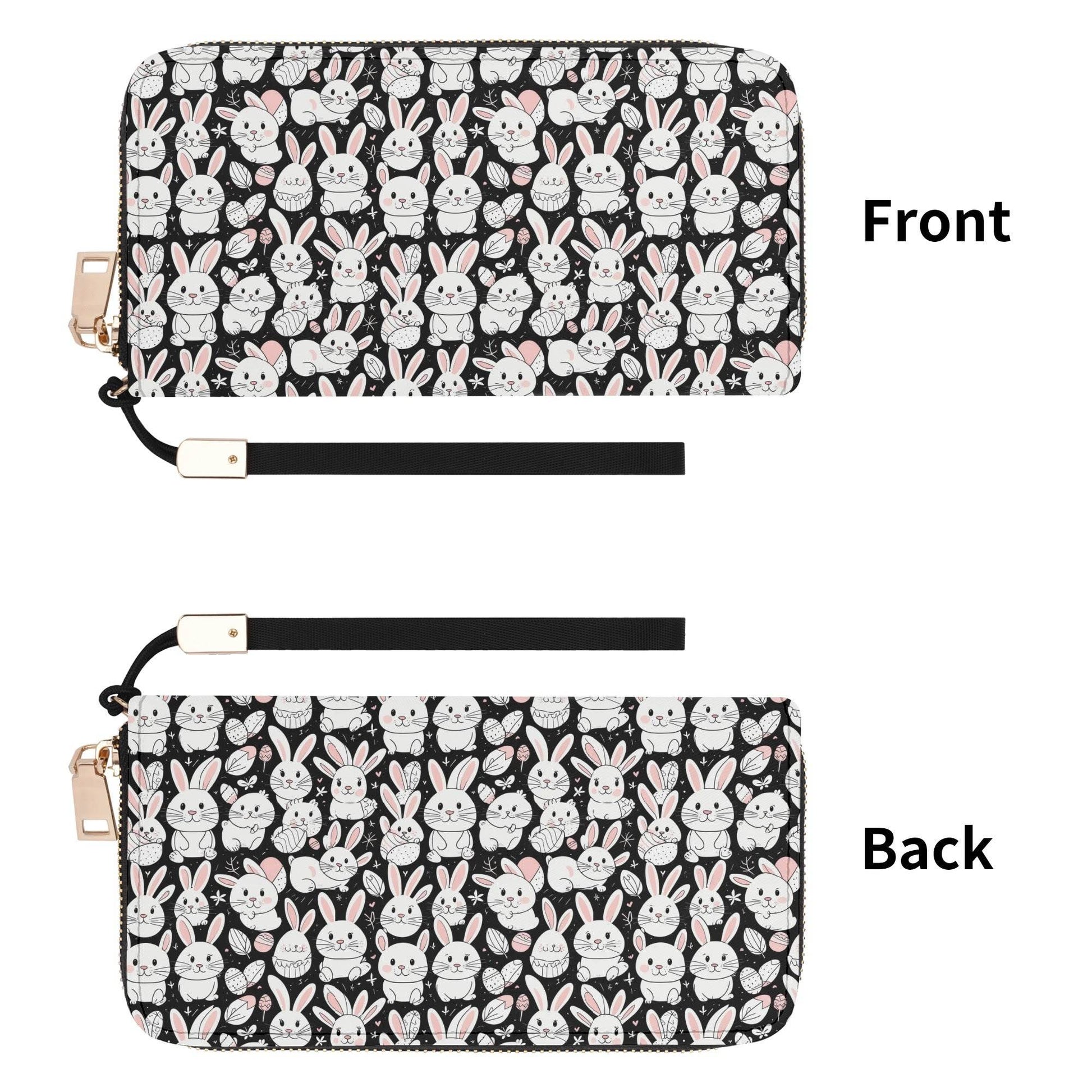 Cute Bunny Leather Women's Zipper Wristlet Wallet - DeRose Seasonal