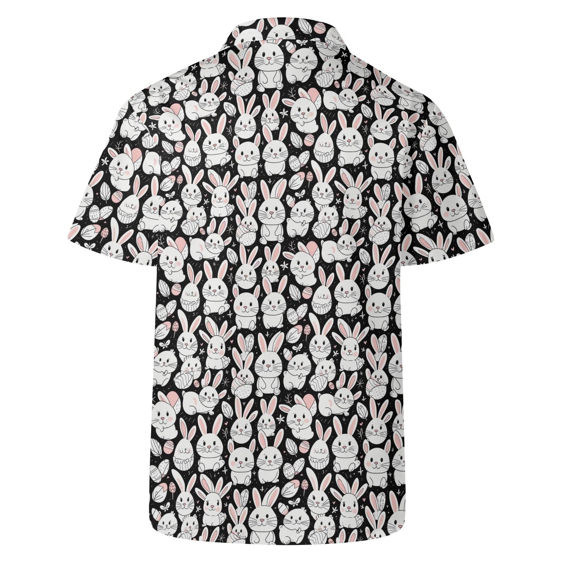 Cute Bunny Men's Casual Hawaiian Shirt - DeRose Seasonal