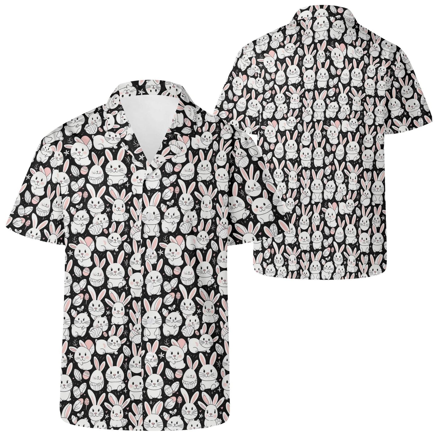 Cute Bunny Men's Casual Hawaiian Shirt - DeRose Seasonal