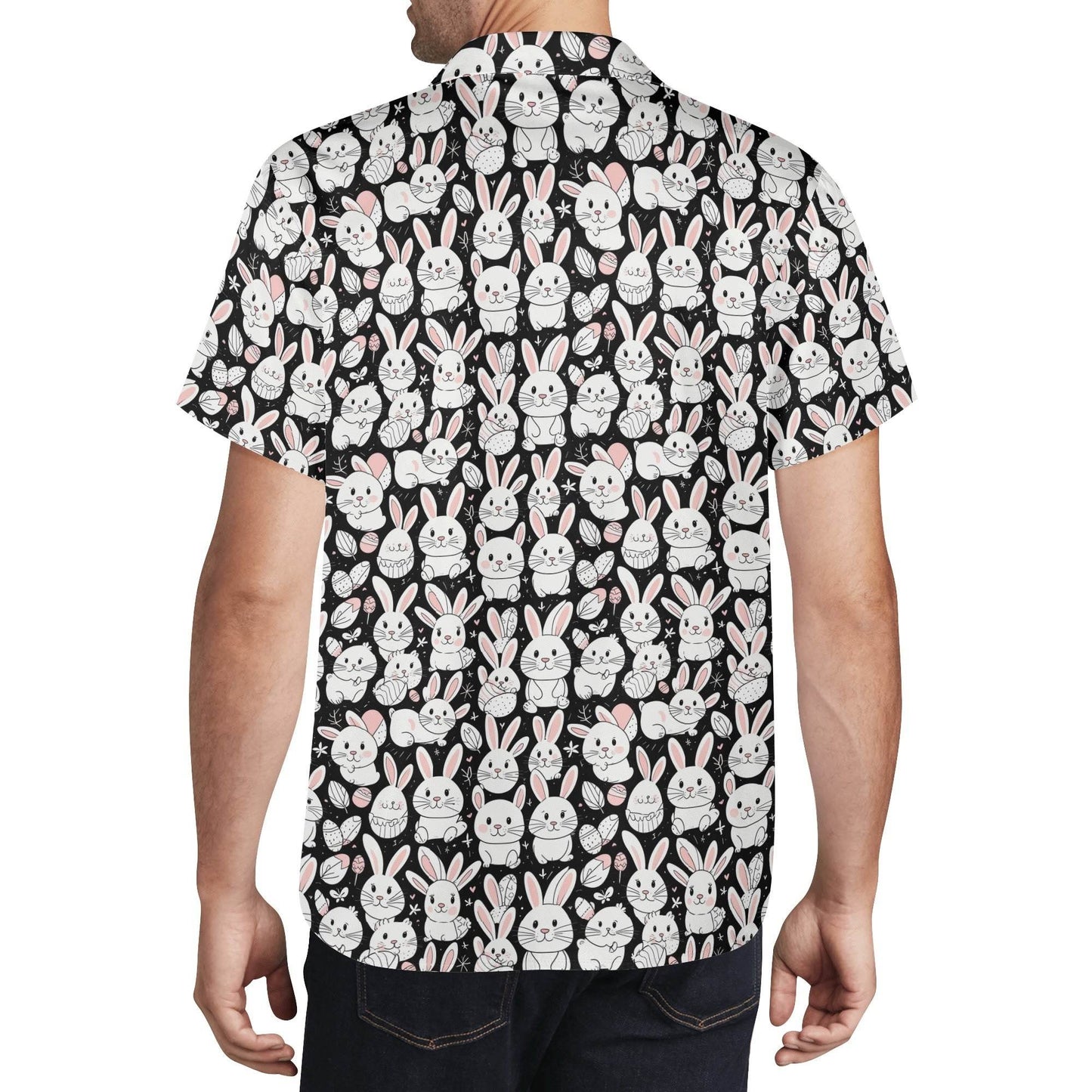 Cute Bunny Men's Casual Hawaiian Shirt - DeRose Seasonal