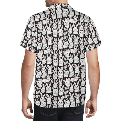 Cute Bunny Men's Casual Hawaiian Shirt - DeRose Seasonal