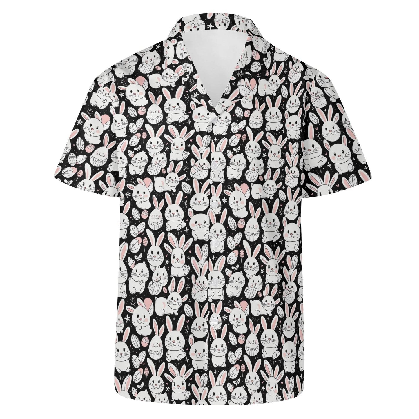 Cute Bunny Men's Casual Hawaiian Shirt - DeRose Seasonal