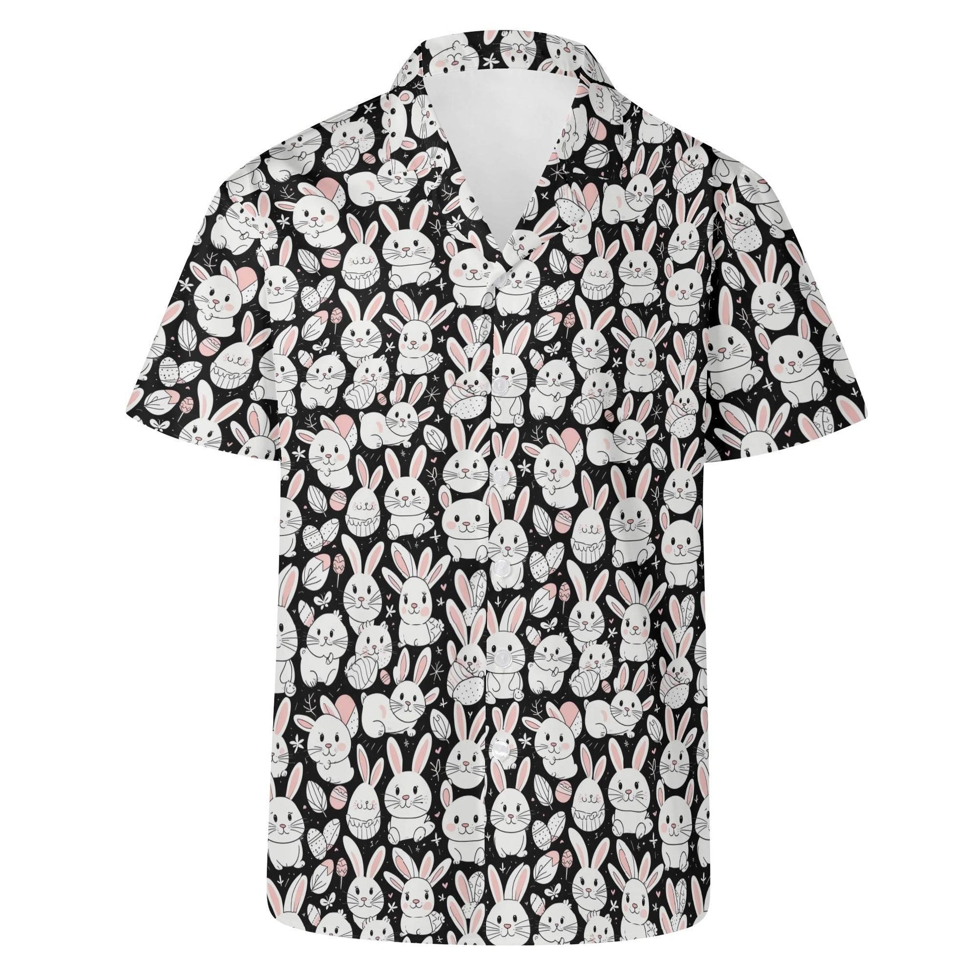 Cute Bunny Men's Casual Hawaiian Shirt - DeRose Seasonal